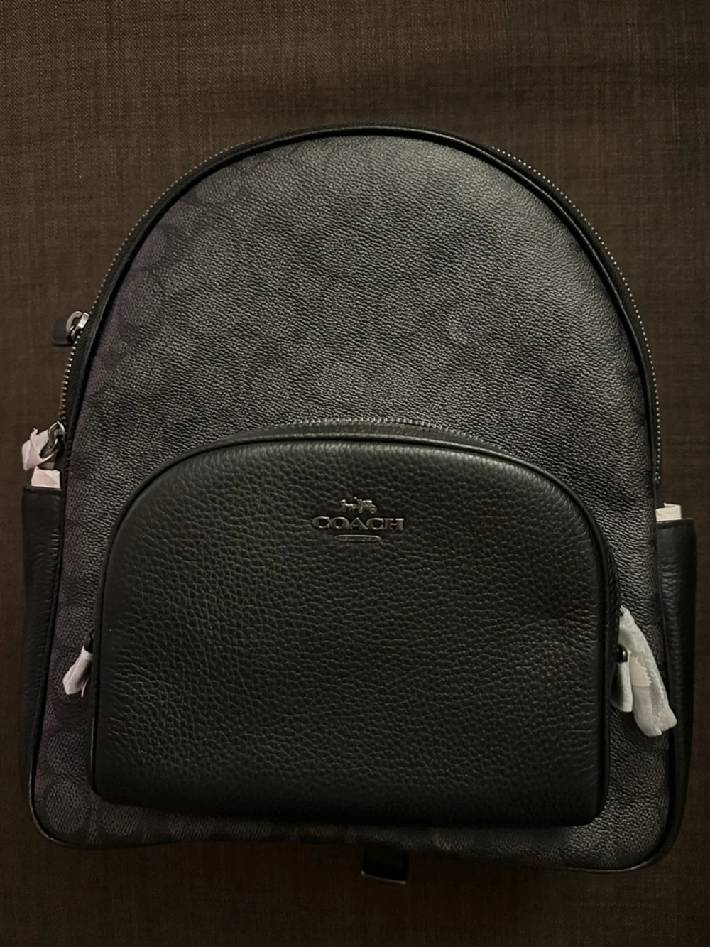 Coach Black Pebbled Leather Mini Backpack - Picture 2 of 8